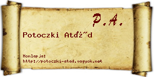 Potoczki Atád névjegykártya